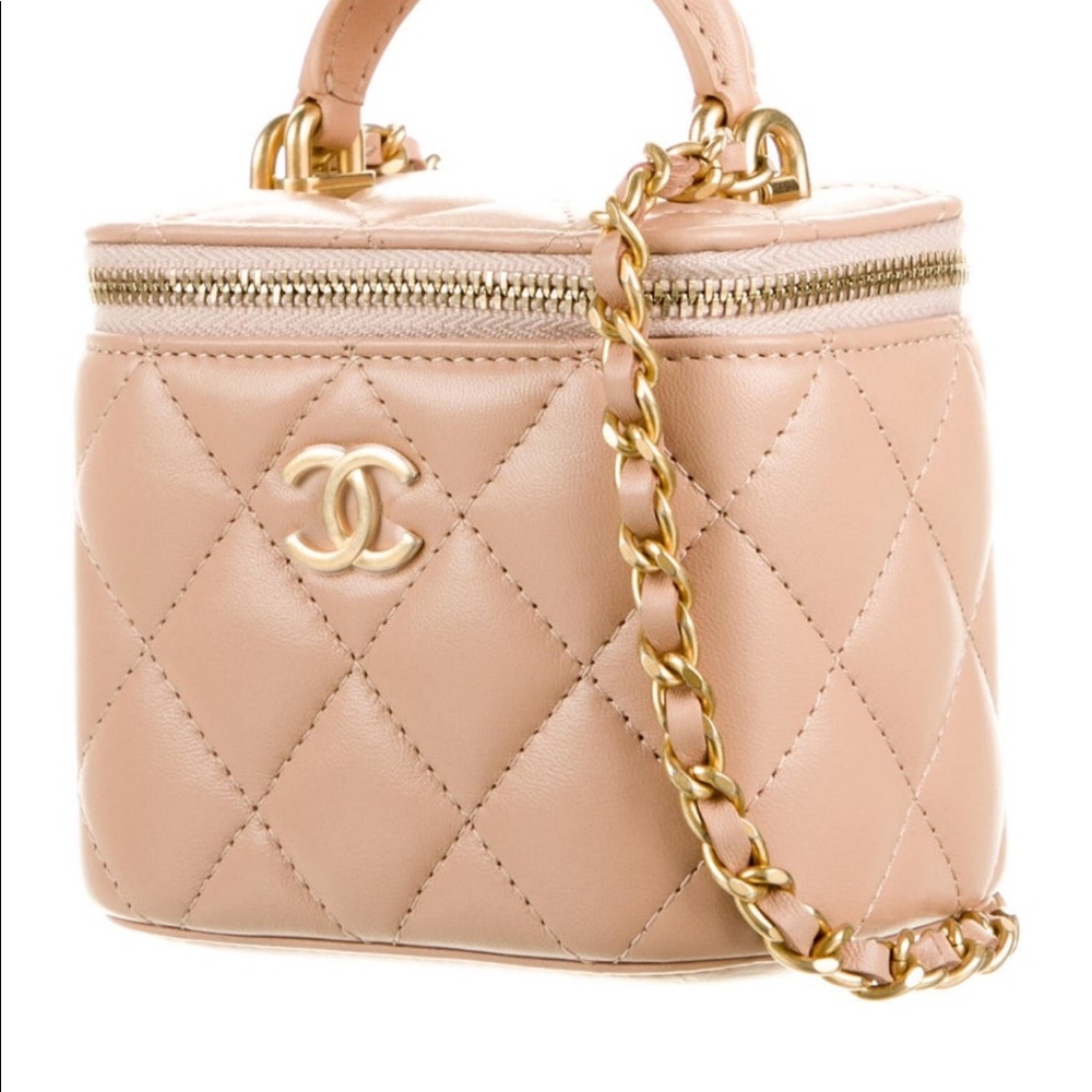 Chanel mini vanity beige perfect condition
